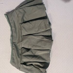 Fashion Nova Sage Pleated A-Line Skirt